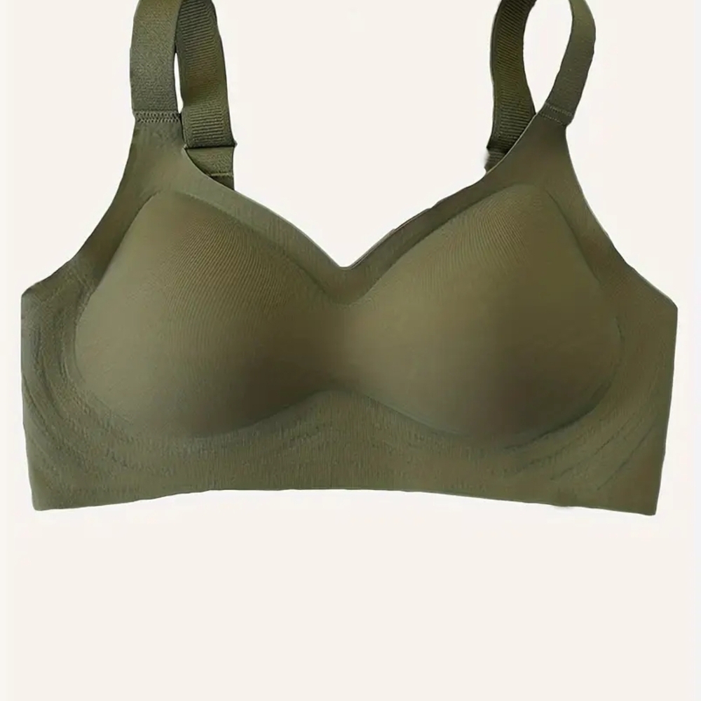 Seamless Olive Green Bra